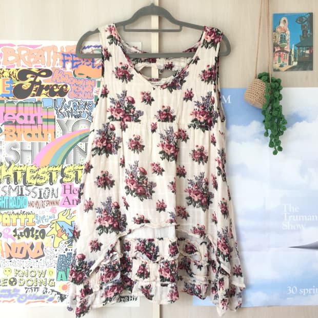 꽃 여름용 레이어드 슬리브리스