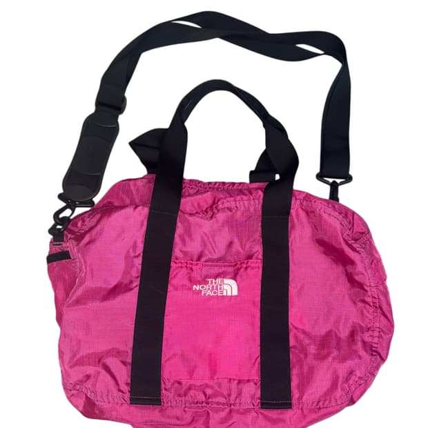 노스페이스 빈티지 핑크 나일론 크로스백/토트백