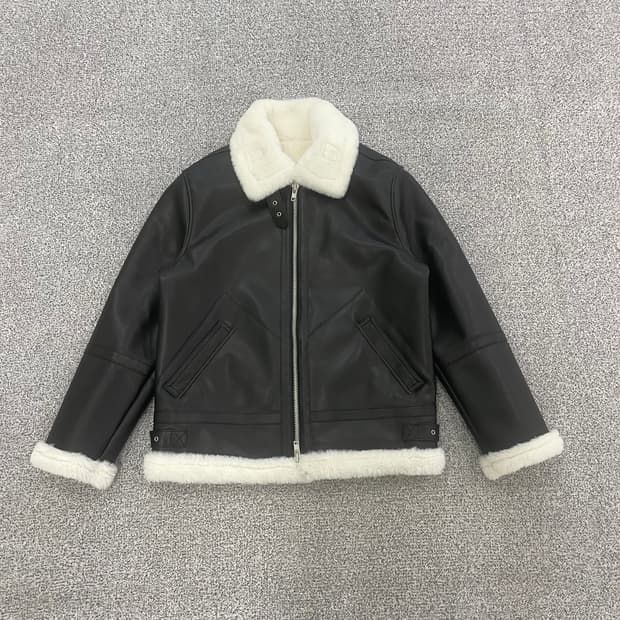 도프제이슨 솔리드 무톤 무스탕 자켓 0120HS1