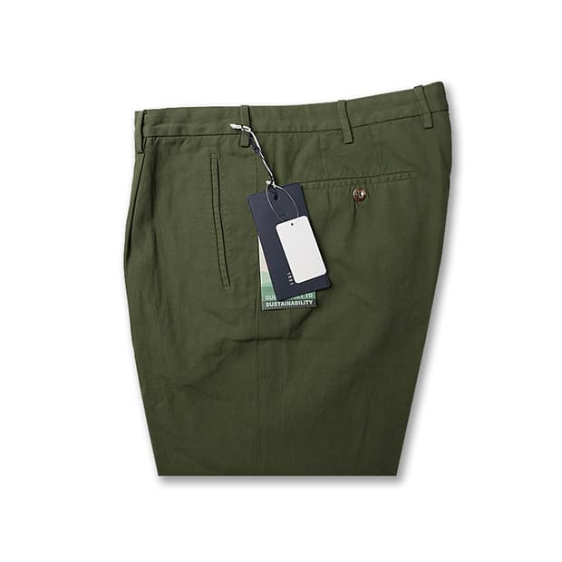 인코텍스 [Incotex] 올리브 그린 테이퍼드 핏 이태리 팬츠 이탈리아