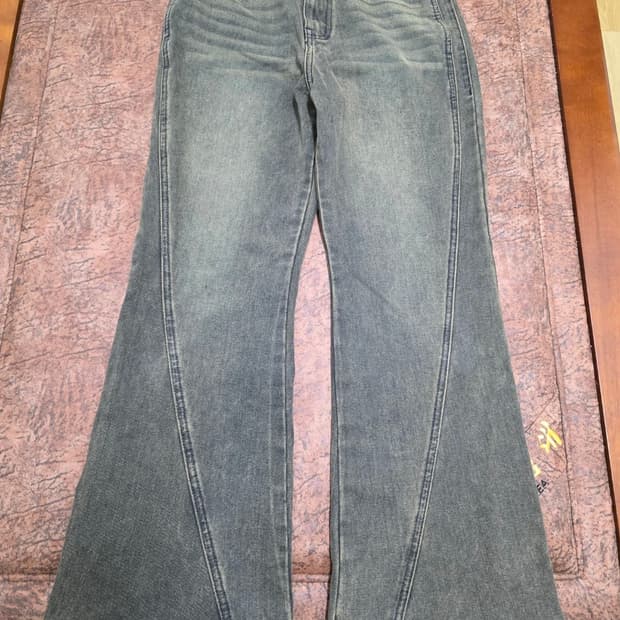 밀로아카이브 워싱 부츠컷 데님 팬츠 블랙진 28