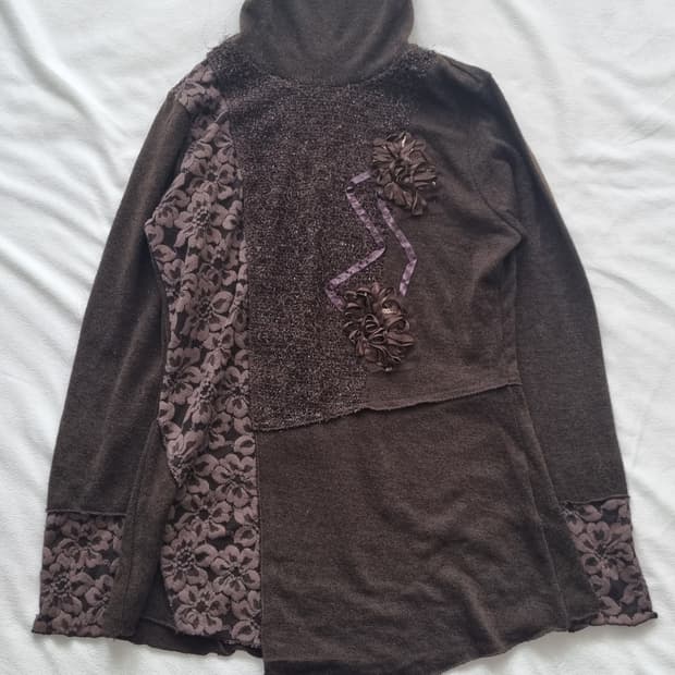 빈티지 모리걸 하구미 페어리 오리엔탈 브라운 탑