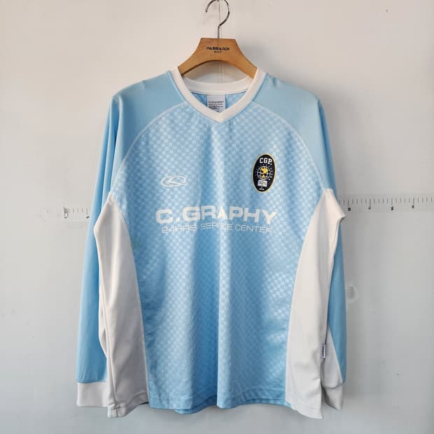 코드그라피 긴팔 티셔츠 블루