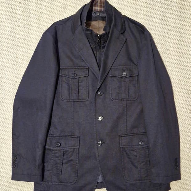 헨리코튼 밀리터리 사파리 자켓 100