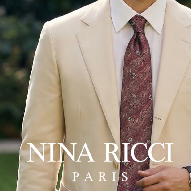 니나리치 실크 플로럴 자카드 넥타이 9.7cm A+등급 A19783
