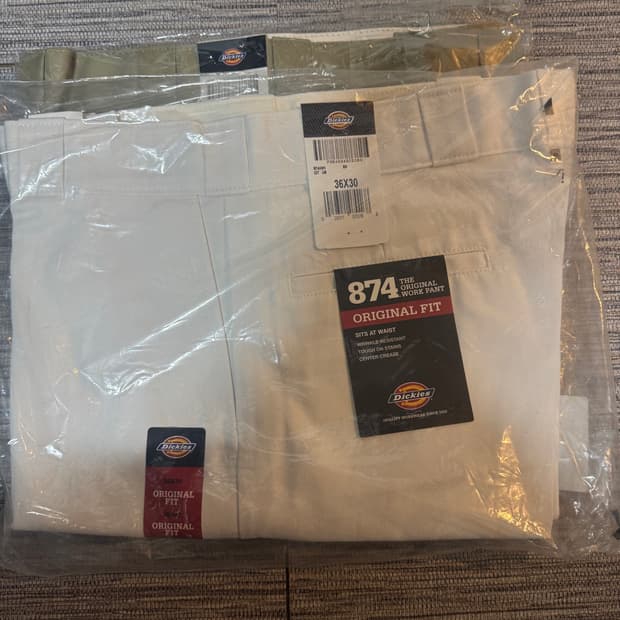 디키즈 874 워크 팬츠 치노 면바지 화이트 36x30 새제품