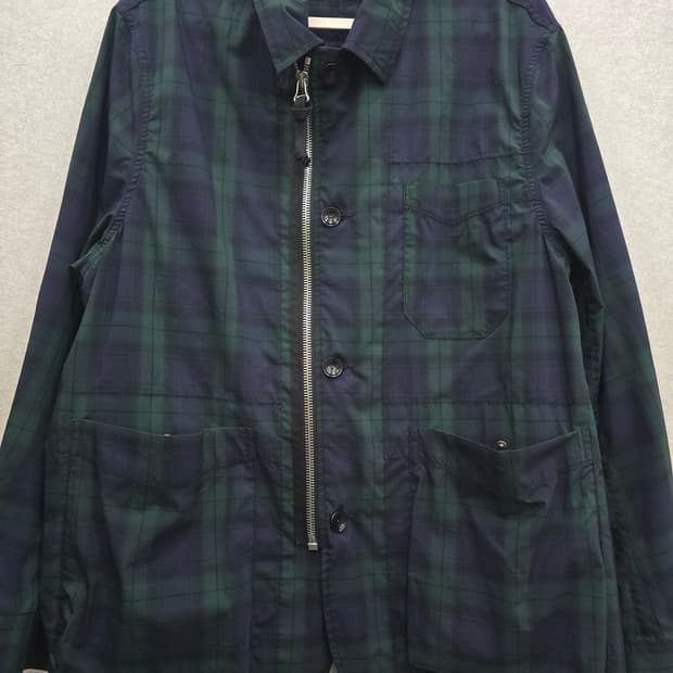 EASTLOGUE 이스트로그 블랙워치 체크 집업 자켓