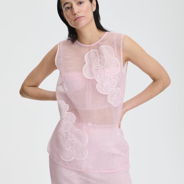 [8,10]세실리에 반센 25fw ALBA 슬리브리스 탑/핑크