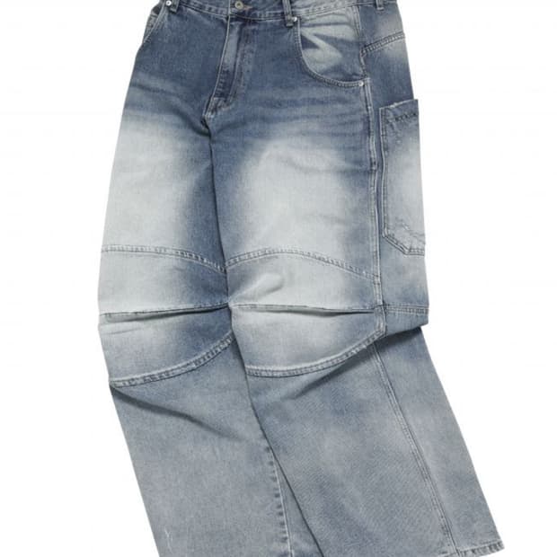 [L] MJD 3D KNEE DENIM PANTS BLUE 