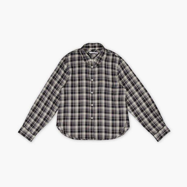 리플레인 COTTON BLEND CHECK SHIRT_BLACK