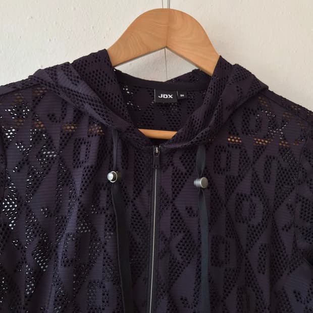 JDX 여성 매쉬블랙펀칭후드집업 90사이즈