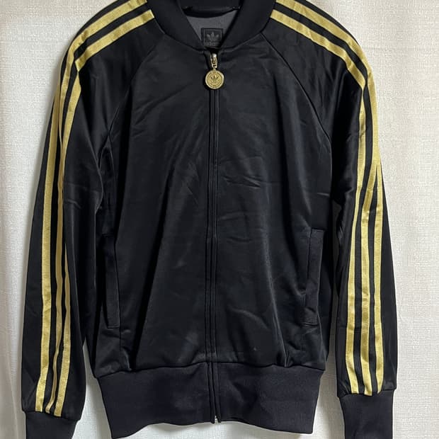 아디다스 검금 크롭 져지 트랙탑 파이어버드 S