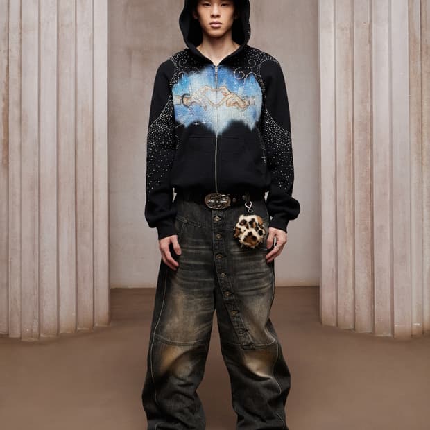 빈티지 그래픽 후드집업 블랙