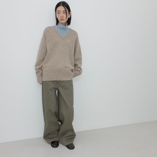 gbh wool v-neck sweater 오트밀