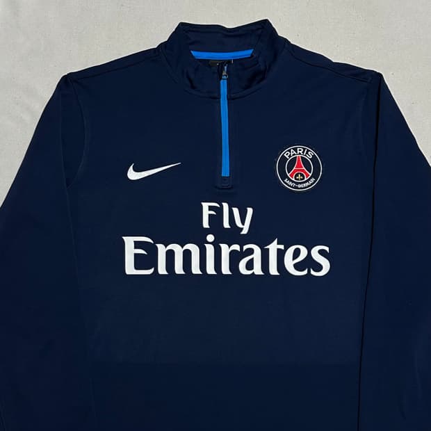 L 나이키 파리 생제르맹 17-18 시즌 네이비 트레이닝 탑