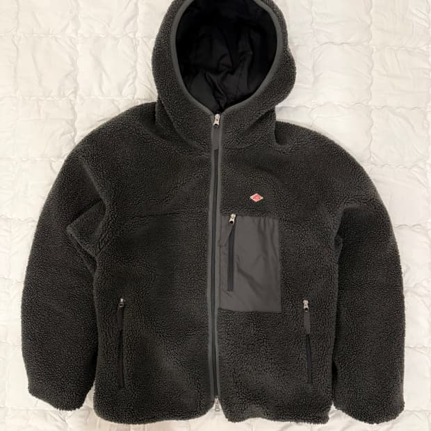 단톤 후드 후리스 집업 차콜