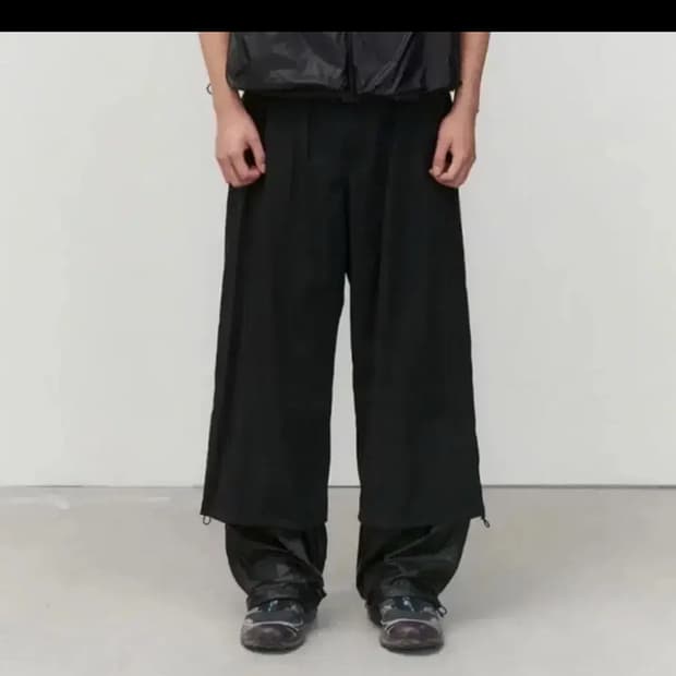 아모멘토 레이어드 팬츠 블랙 M