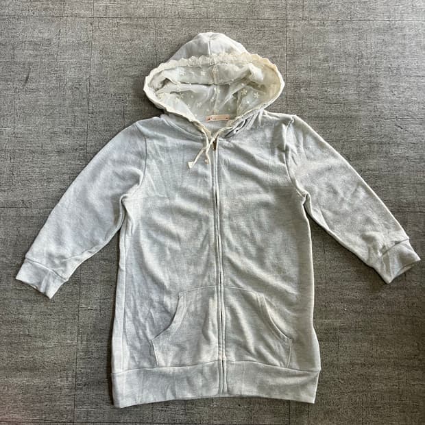 일본빈티지 Laiaiee 하구미모리걸 달천깔페어리 레이스 후드집업