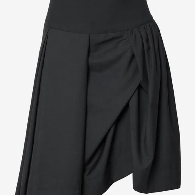 플레어업 드레이프 스커트 블랙 2사이즈