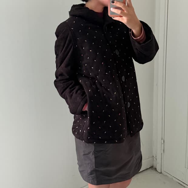 일본빈티지 Leespor 토핑 자수 패딩자켓