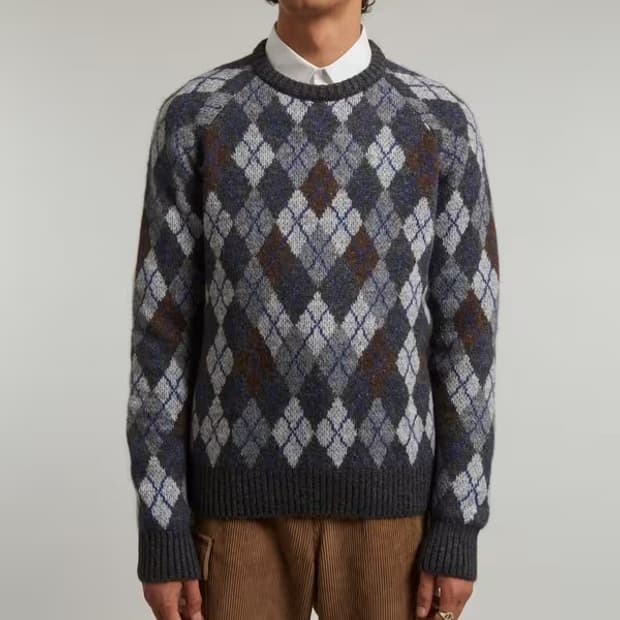 [L]팝트레이딩 컴퍼니 아가일 스웨터