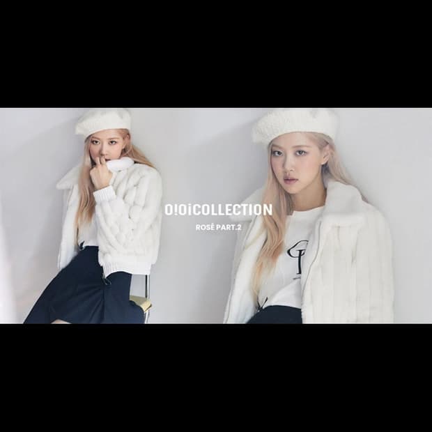 오아이오아이 컬렉션 로제 퍼 자켓 화이트