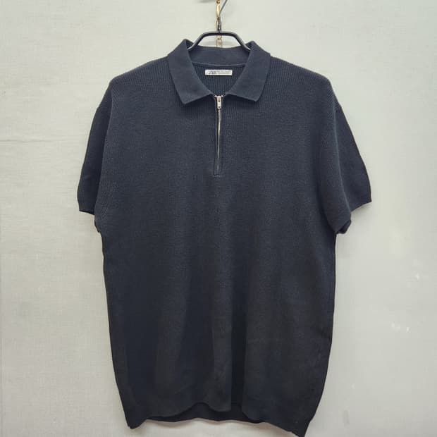 자라 ZARA 니트 카라 반집업 XL