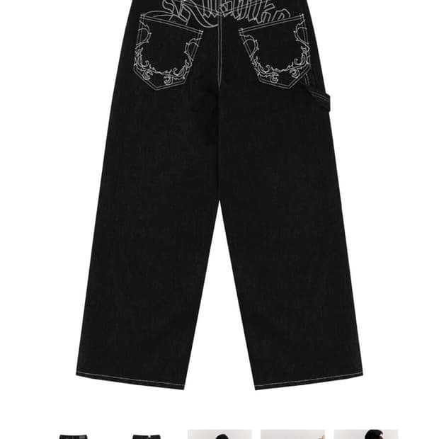 카시코 데님 팬츠 Embroied Nonfade Denim Pants