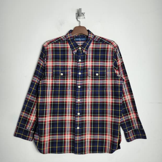 L 폴로 랄프로렌 체크 플란넬 워크셔츠
