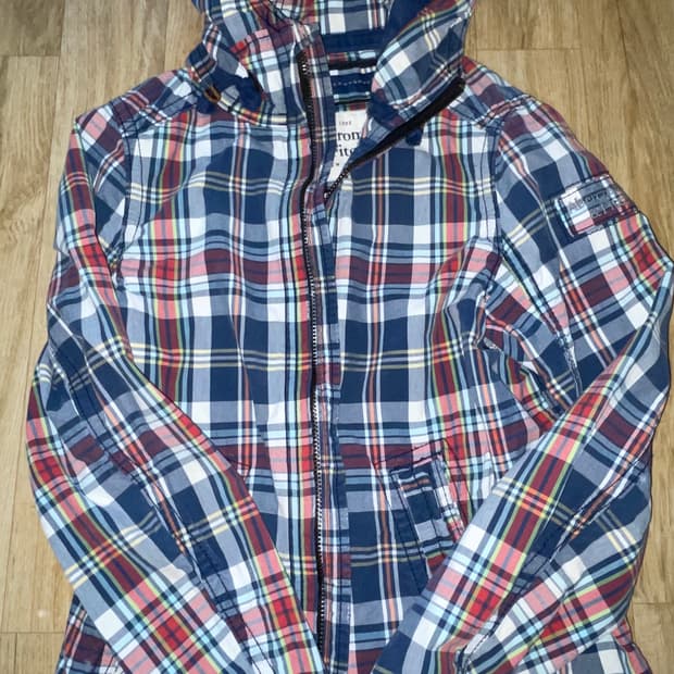 아베크롬비 체크 자켓