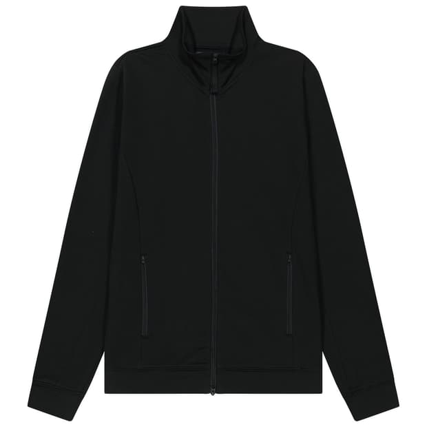 Coyseio 038 BASIC JERSEY ZIP-UP BLACK
