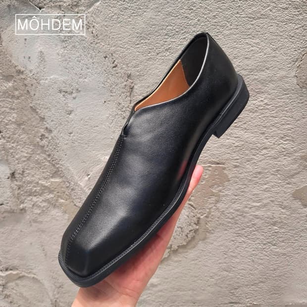 [premium] 메르시 스티치 로퍼 구두 블랙