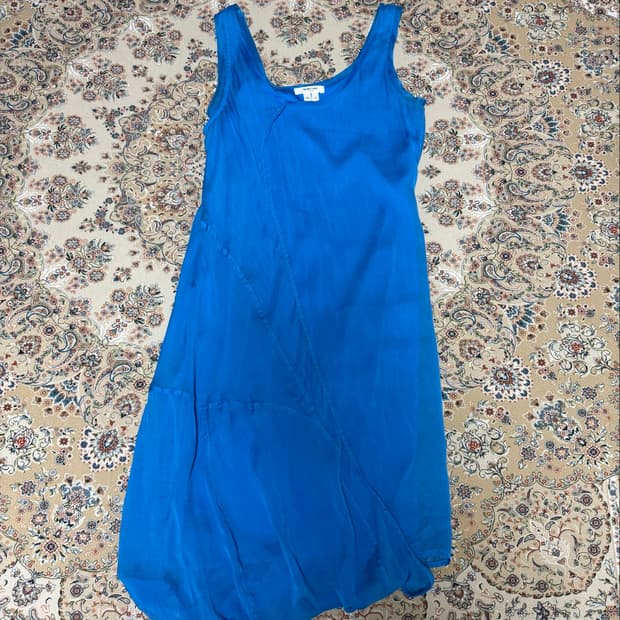헬무트랭 helmut lang 블루 실크 원피스