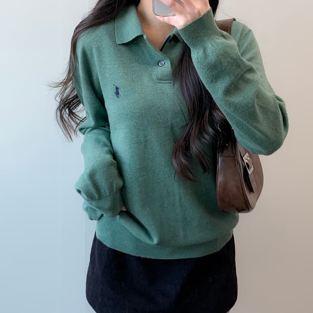 폴로 카라넥 니트 