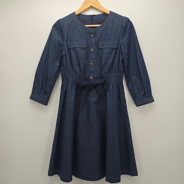 SATIN 데님 미니 원피스 S