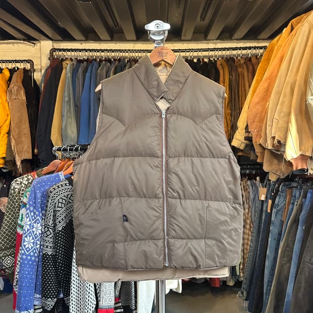 80s Sportchief 나일론 립스탁 덕다운 베스트