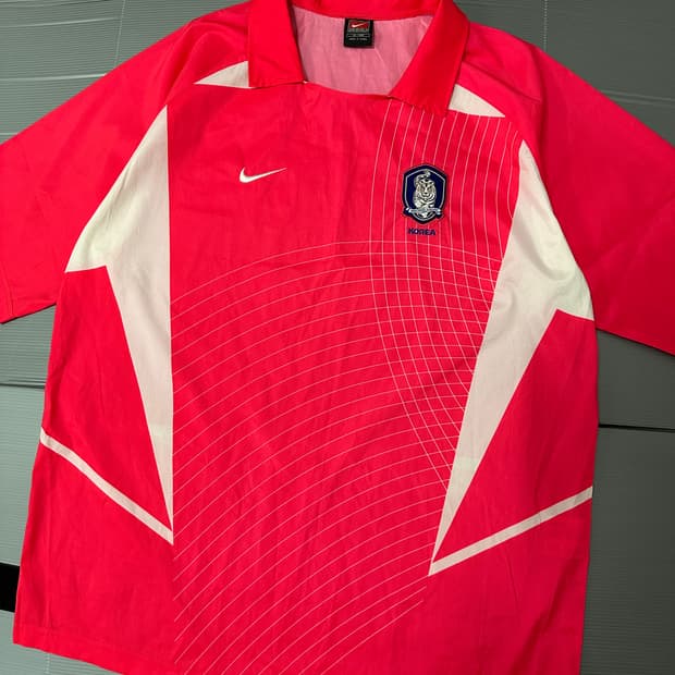 나이키 2002 국가대표 유니폼 반팔 레드 XL