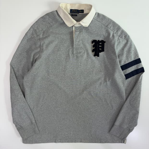 Polo  폴로 랄프로렌 신형 엠브로이드 자수 아이코닉 그레이 럭비티