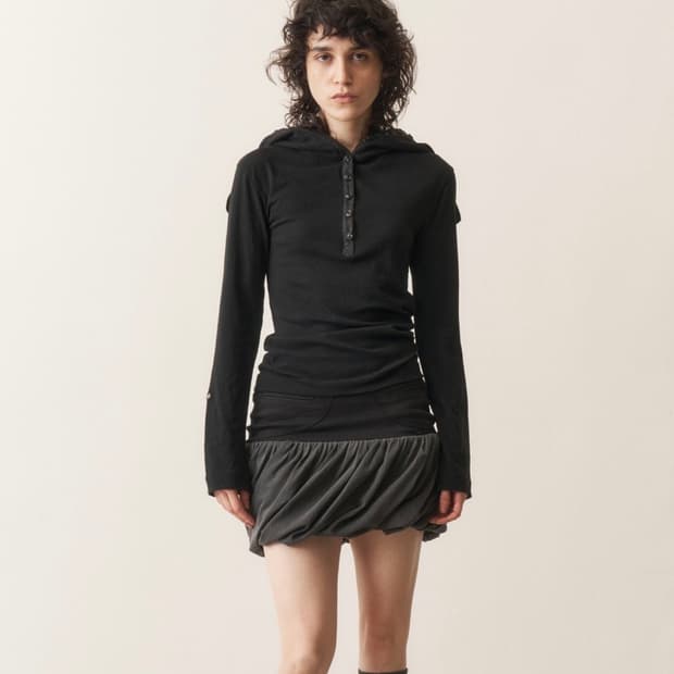 ODLYWORKSHOP Hooded henley tee