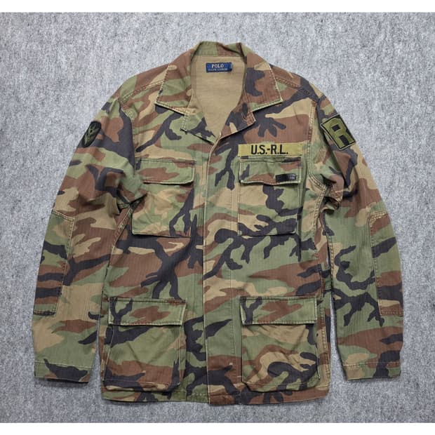 폴로 랄프로렌 카모플라쥬 밀리터리 자켓 S