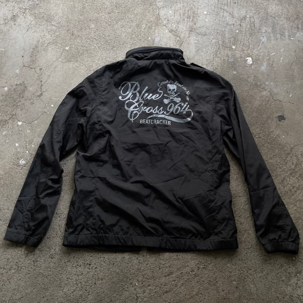 Blue cross skull miltary zip up hoody