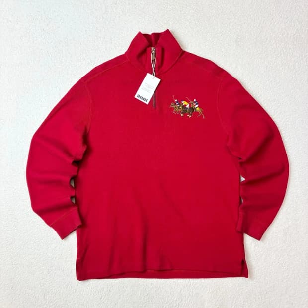폴로 랄프로렌 00's 자수 로고 스웻 쿼터 집업 PN5944   