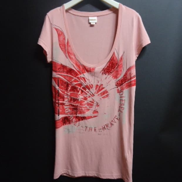 Diesel 디젤 빈티지 프린팅 비즈 롱셔츠