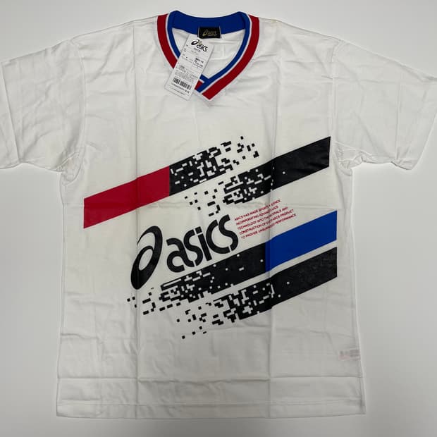 아식스 90s 올드 멀티 그래픽 반팔 티셔츠 빈티지 ASICS OLD