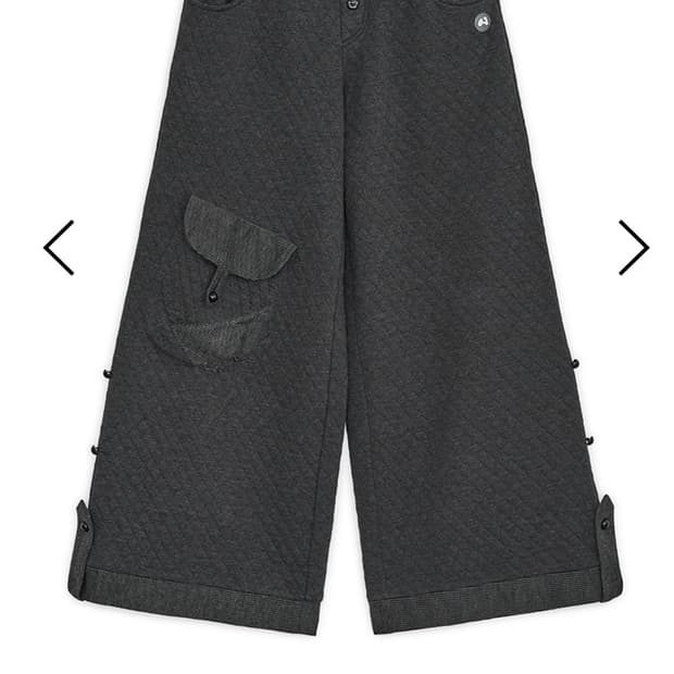 허그유어스킨 퀄티드 버튼팬츠