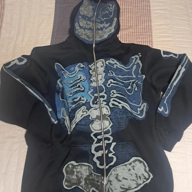 트래비스 스캇 캑터스 잭 × 프라그먼트 스켈레톤 그래피티 풀 집업XL