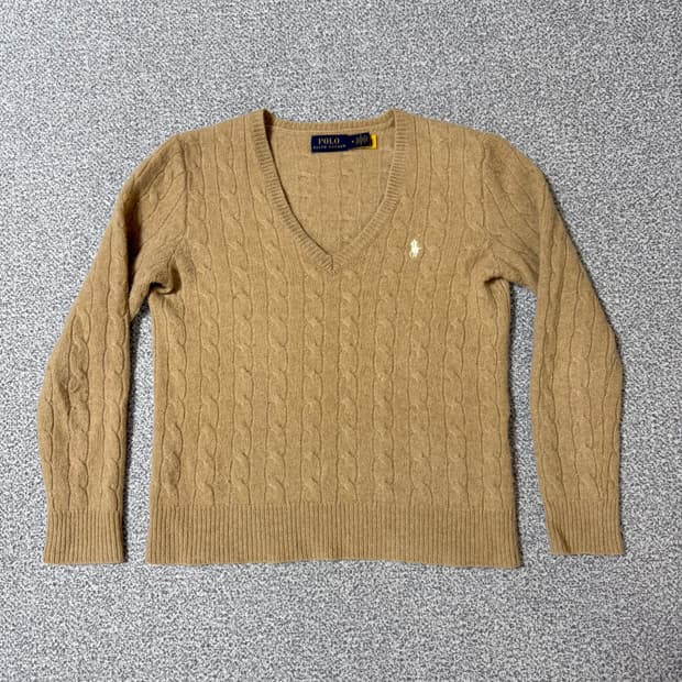 [정품 QR] 폴로 랄프로렌 브이넥 니트 여성용