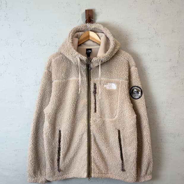 노스페이스 후리스 집업 자켓 아이보리