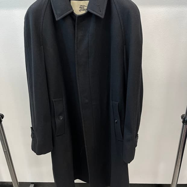 버버리 캐시미어 롱코트 블랙 52사이즈