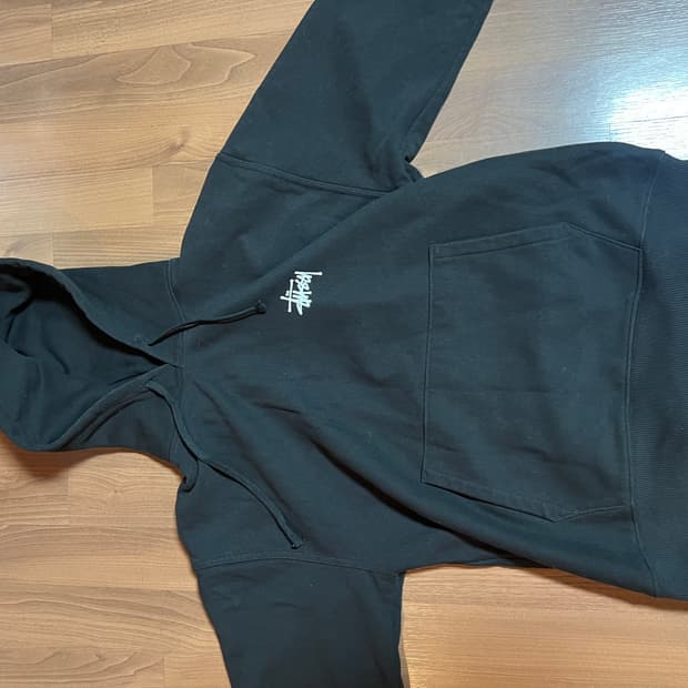 스투시 후드티 블랙 L사이즈